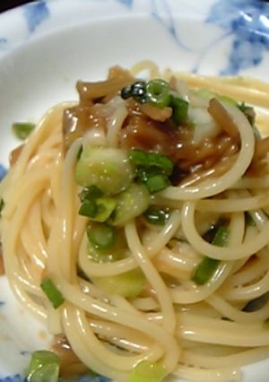 たらことなめたけの和風スパゲティー-レシピのメイン写真