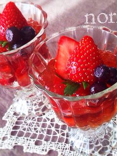 飲めない方にも安心!赤のワインゼリー-レシピのメイン写真