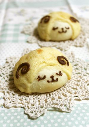 メロンパンで羊パン ＠^_^＠-レシピのメイン写真
