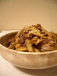 ごぼうと牛肉のコチュジャン炒め-レシピのメイン写真