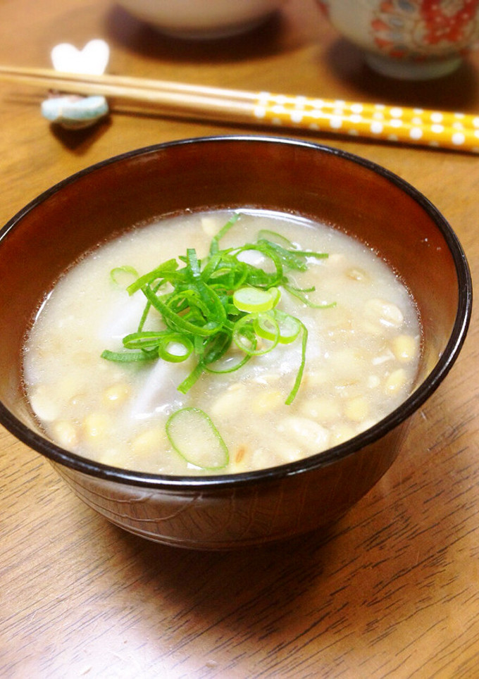里芋と納豆のとろとろ味噌汁-レシピのメイン写真