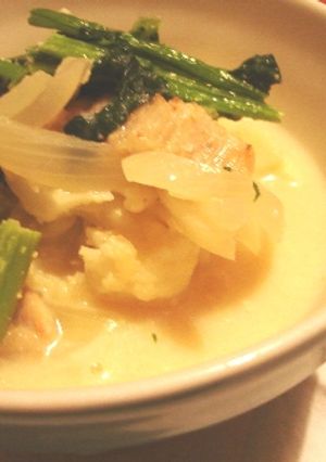あったかカリフラワーの豆乳味噌スープ-レシピのメイン写真