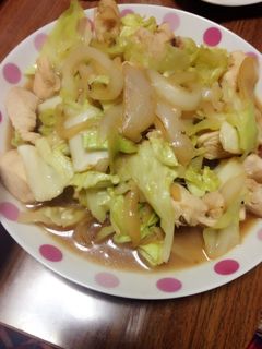 鳥肉とキャベツのワサビ焼き-レシピのメイン写真