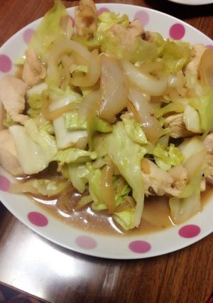 鳥肉とキャベツのワサビ焼き-レシピのメイン写真