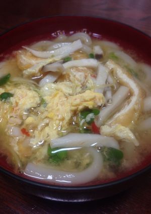 卵とじ、ピリ辛味噌煮込みうどん-レシピのメイン写真