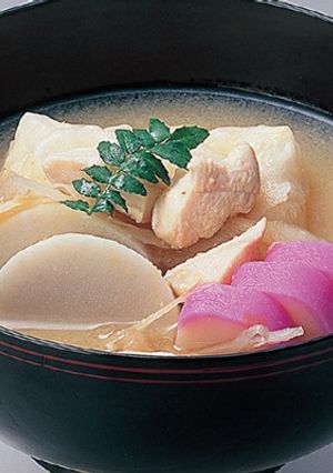 里芋と鶏の白みそのお雑煮-レシピのメイン写真