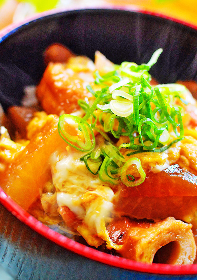おでんの残りをリメイク！甘辛✿おでん丼✿-レシピのメイン写真