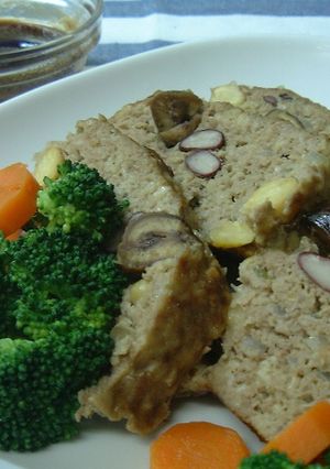 ♪お豆と栗入り♪秋のミートローフ-レシピのメイン写真