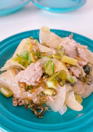 大根と豚ひき肉の塩昆布蒸し-レシピのメイン写真