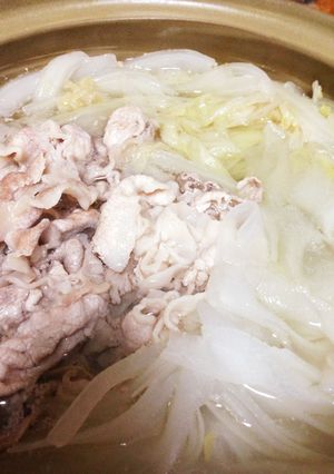 冬野菜を消費 ネギと生姜ダレの鍋-レシピのメイン写真