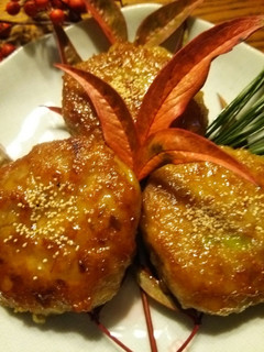 お正月*おせち!鶏・蓮根つくね照り焼き♪-レシピのメイン写真