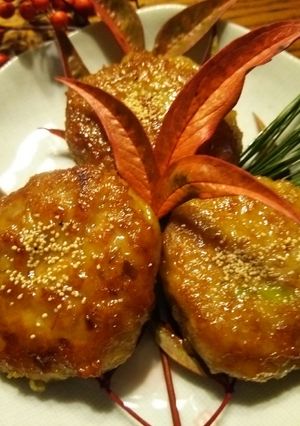お正月＊おせち！鶏・蓮根つくね照り焼き♪-レシピのメイン写真