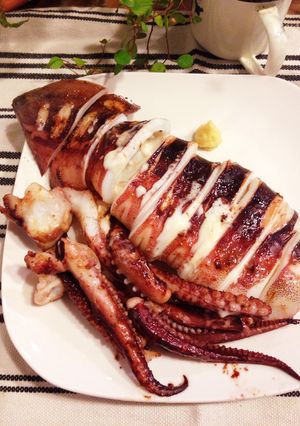 * イカの丸焼き in マヨネーズ♪ *-レシピのメイン写真