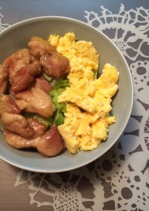 照り焼きマヨ丼炒り卵でカサ増し-レシピのメイン写真