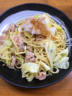 鮭中骨和風パスタ-レシピのメイン写真