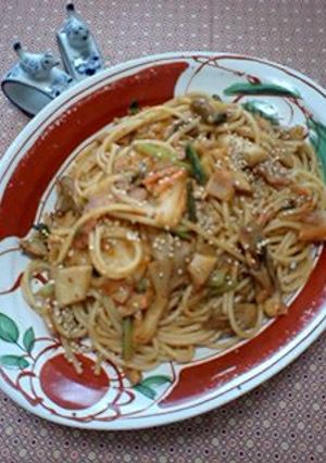 キムチの味噌マヨスパゲティ-レシピのメイン写真