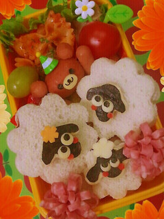 サンドイッチde羊のショーン親子キャラ弁-レシピのメイン写真