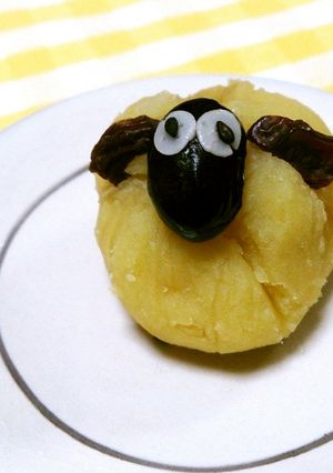 ♡おせちの栗きんとんと黒豆で　ひつじ年♡-レシピのメイン写真