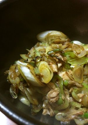 【酒の当て】ネギと魚の醤油炒め-レシピのメイン写真