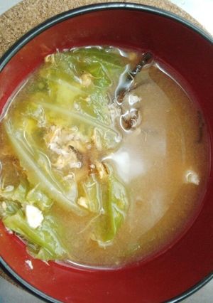 キャベツとふわふわ卵のお吸い物-レシピのメイン写真