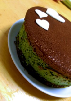 クリスマスに☆抹茶とチョコのムースケーキ-レシピのメイン写真