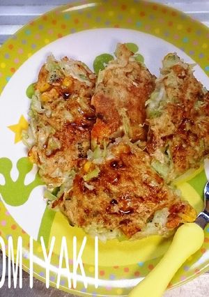 卵なし☆子供用お好み焼き【離乳食】-レシピのメイン写真