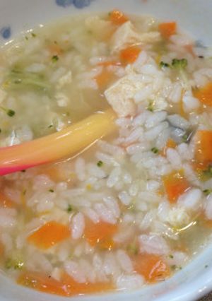 離乳食＊人参とブロッコリーと豆腐のお粥-レシピのメイン写真