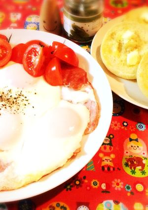 デラックス ハムエッグ-レシピのメイン写真