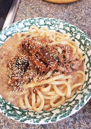 超簡単！ ヘルシー サバの豆乳うどん-レシピのメイン写真