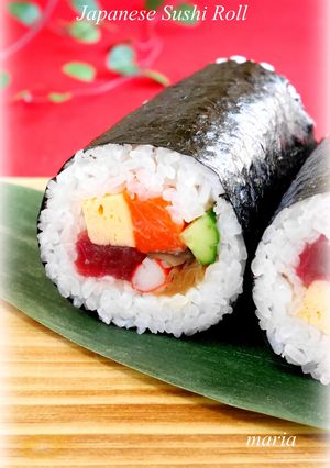 節分✿七福の恵方巻(太巻き寿司)-レシピのメイン写真