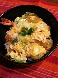 海老天ぷら卵とじ丼♪-レシピのメイン写真