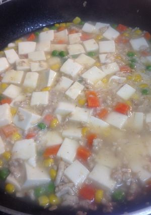 豆腐・鶏ミンチ・ミックスべジのあんかけ-レシピのメイン写真
