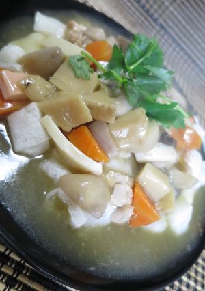 おせち料理リメイク「煮しめあんかけ雑煮」-レシピのメイン写真