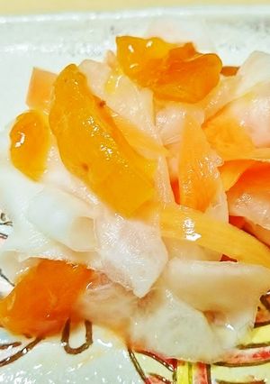 ピーラーで簡単！干し柿の柿なます-レシピのメイン写真