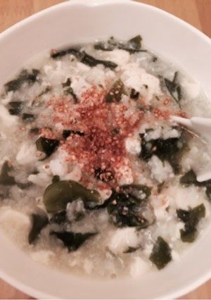 デトックス豆腐とワカメのお粥-レシピのメイン写真