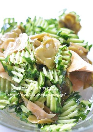 （コンビニ食材）ザーサイと胡瓜の和え物-レシピのメイン写真