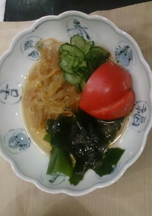 簡単キュウリワカメトマトの酢の物♪-レシピのメイン写真