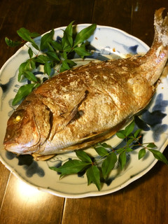 オーブンで☆鯛の塩焼きと鯛めし2015-レシピのメイン写真