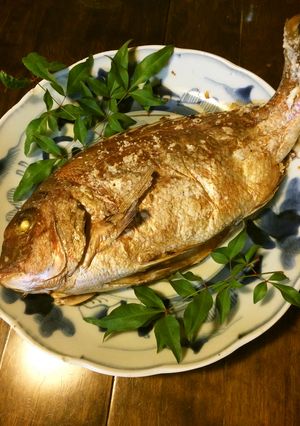 オーブンで☆鯛の塩焼きと鯛めし2015-レシピのメイン写真