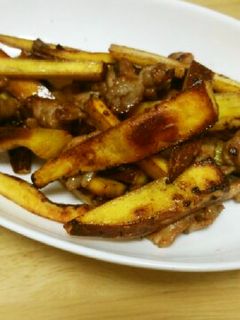 さつまいもと豚肉のきんぴら炒め-レシピのメイン写真