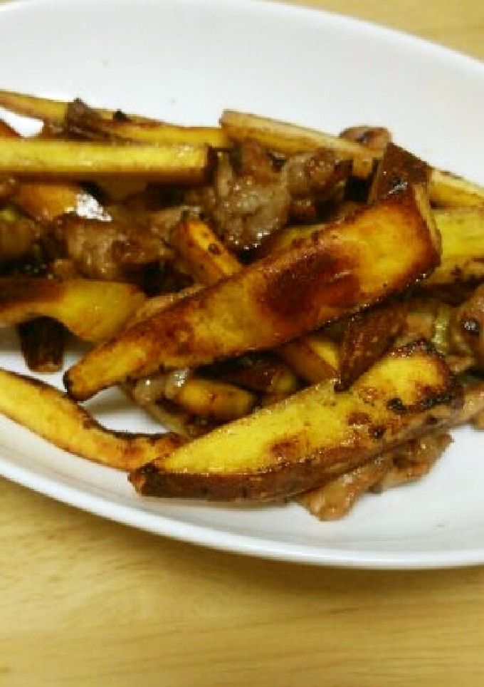 さつまいもと豚肉のきんぴら炒め-レシピのメイン写真
