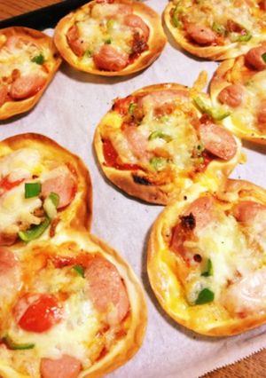簡単！フライパンで餃子の皮＊餅ピザ＊-レシピのメイン写真