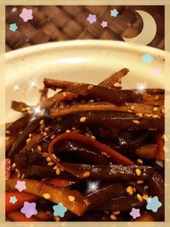 きんぴらこんにゃく入りゴボウ-レシピのメイン写真