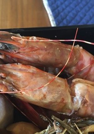 母レシピ：海老の酒蒸し（お正月）-レシピのメイン写真
