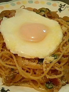 シンプル♪ナポリタン目玉焼きのせ-レシピのメイン写真