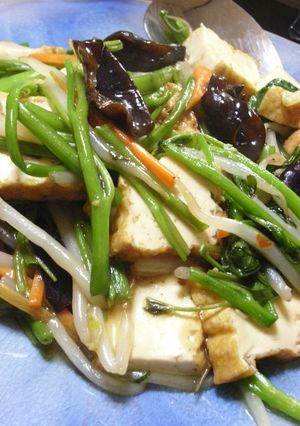 空芯菜で野菜の炒めあん-レシピのメイン写真