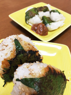 簡単味噌ダレで!しそ巻き餅&焼きおにぎり-レシピのメイン写真