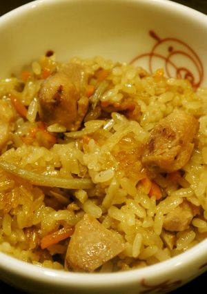 簡単で美味しい！焼き鳥でおこわ　-レシピのメイン写真