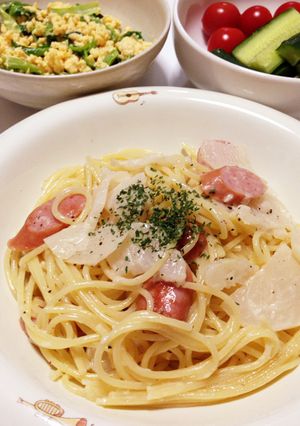 カブとウィンナーのクリームパスタ-レシピのメイン写真