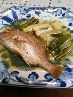 焼鯛と白ネギの煮物-レシピのメイン写真